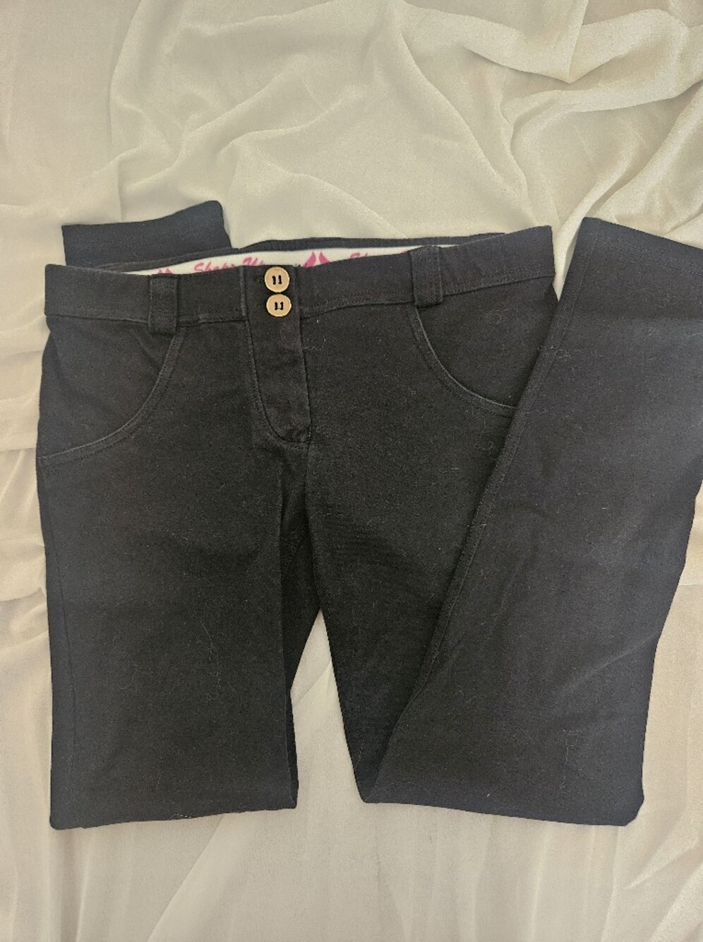 SBA Shape Up Women's Black Tummy Control Stretch Pants Jeggings Size Medium